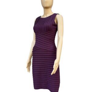 Calvin Klein purple sleeveless textured bodycon dress size 0P
